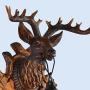 Deer Heads Antlers Vintage Style Resin Wall lamp 1 Light, Rural Countryside Antler Wall lamp,Living Room,Bar,Cafe