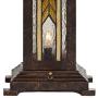 Drake Tiffany Style Table Lamp with Nightlight Mission Bronze Stained Glass for Living Room Family Bedroom Bedside - Franklin Iron Works Drake Tiffany Style Table Lamp with Nightlight Mission Bronze Stained Glass for Living Room Family Bedroom Bedside - Franklin Iron Works