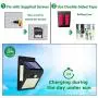 Solar Lights Outdoor 100 LED Solar Motion Sensor Wall Lights Wireless Solar Powered IP65 Waterproof Solar Security Lights for Porch Garden Yard Fence Patio Deck (4-Pack)