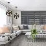 EEEKit Industrial Pendant Light Fixture, Black Cage Pendant Lights, E26 Base Farmhouse Fixture for Kitchen Island Dining Room Table Foyer Entryway Hallway