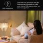 Touch Control Crystal Table Lamp with Dual USB Charging Ports, 3-Way Dimmable Bedside Touch Lamp Decorative Nightstand Lamp with Elegant Lamp Shade for Living Room Bedroom, B11 6W LED Bulb Included