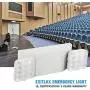 EXITLUX 6 Pack LED White Emergency Exit Fixture with Battery Backup -UL LED Emergency Lighting and 2 LED Heads Adjustable Light Heads for Indoor Outdoor Emergency Lighting