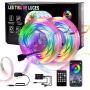 Ninge LED Strip Lights 32.8ft(10m) Built-in Mic Music Sync Color Changing Led Light Strip,Bluetooth App Control LED Tape Lights,LED Lights for Bedroom TV Party Home Decor