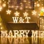 CJWPOWER Room Decor, LED Letter Signs, Cute Home Decor, Light Up Letter Signs for Wall, Bedroom, Party Decorations, Wedding, Birthday. Night Light and More (T)