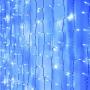 Blue Curtain Lights, 8 Modes Fairy String Lights, Window and Wall Decorations for Garden, Room