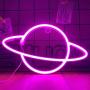 Planet Neon Sign Light Pink Led Wall Home Decor Battery or USB Operated Star Planet Planet Neon Signs Light up for Home,Kids Room,Bar,Festive Party,Halloween,Christmas,Wedding Decoration