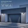 Hyperikon LED Solar Lights Outdoor, Wall Pack Fence Sconce, 4000K Daylight, PIR and Photocell Sensor 2 Pack