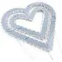 Modern Crystal Chandeliers, Heart Shape 2 Rings 50W 110V LED Crystal Chandelier Fixtures Stainless Steel Round Pendant Ceiling Lights Fixtures for Dining Room Living Room Bedroom (Warm White)