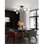 Sputnik Chandelier Mid Century Modern Nordic E26 LED Pendant Lighting Edison 4/6/8 Lights Chandeliers Ceiling Light Fixture Black Light for Living Room,Kitchen,Bedroom,Dining Room