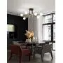 Sputnik Chandelier Mid Century Modern Nordic E26 LED Pendant Lighting Edison 4/6/8 Lights Chandeliers Ceiling Light Fixture Black Light for Living Room,Kitchen,Bedroom,Dining Room