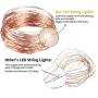 Fairy String Lights, 40 Feet 120 LED Copper Wire Firefly Lights for Bedroom Wedding Gathering Party Christmas Tree Garland Wreath Decoration, Warm White (Usb&Adapter)