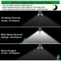 Solar Flood Light Motion Sensor, Waterproof Solar Powered Light, LED Wall Lights 6000K Dusk to Dawn, 2-in-1 Wireless Outdoor Solar Landscape LED Light for Garden/Driveway/Porch/Walkway (1, 6000K)