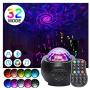 Nebula Projector lights- 2020 Star Ocean Wave Starry Projection Atmosphere Light with Bluetooth Speaker,TF Card Play-32 Modes Night Light for Bedroom/Wedding/Party/Holiday/Gift (Black)