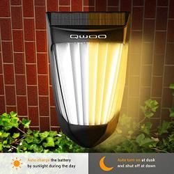 QWOO Decor Solar Lights Outdoor, Front Door Wall Light IP64 Waterproof Dust to Dawn Security Lights for Outdoors House Door Lights(2 Packs)