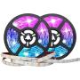 LED Strip Lights, 32.8ft 5050 RGB Color Changing LED Lights Strip with 44-Key IR Remote Controller, Strong 3M Adhesive and 12V Safety Power Supply, Ideal for Home Bedroom and Holiday Decoration