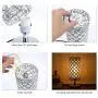 Tomshine Crystal Table Lamps Silver Bedside Nightstand Lamp Desk Lamp for Living Room Bedroom Decorative Dining Room Kitchen Table Lamps