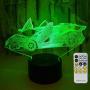 Novelty Race Car 3D Night Light 7 Colors Changing Nightlight with Smart Touch & Remote Control Optical Illusion Lamps for Kids or as Gifts for Women Kids Girls Boys