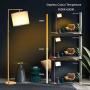 Deeak Floor lamp ,Stepless Brightness&4 Colors Temperature Modern Standing Shade Led Floor Lamp with Remote & Touch Control for Living Room,Office and Bedroom(9W LED Bulb Include)(Gold)