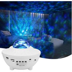 Star Projector, Vinkki Nebula Night Light Projector LED Star Light Ocean Wave Projector with Bluetooth Speaker for Baby Kids Bedroom Party Home Holidays Night Light Ambiance