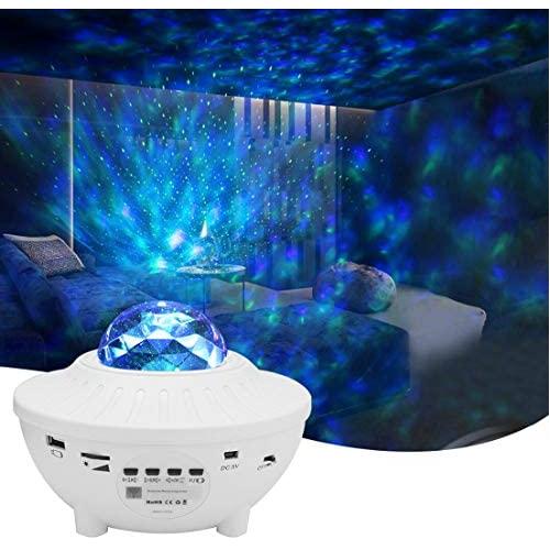 Star Projector, Vinkki Nebula Night Light Projector LED Star Light Ocean Wave Projector with Bluetooth Speaker for Baby Kids Bedroom Party Home Holidays Night Light Ambiance