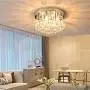 Crystal Chandelier, Modern Chandeliers Crystal Ball Light Fixture, 4 Lights G9 Base, Flush Mount Ceiling Light 11.8 Inches Diameter for Hallway Bar Kitchen Dining Room Kids Room (11.8in Transparent)