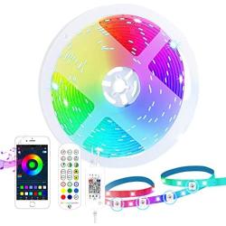 LED Strip Light 16.4ft, App Controller Dreamcolor, USB RGBIC Chasing Flexible LED Tape Lights Brighter Color Changing Music Sync Light with 24 Key Remote for TV, Bedroom, Party, Smart Home, Dorm Decor