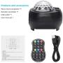 Nebula Projector lights- 2020 Star Ocean Wave Starry Projection Atmosphere Light with Bluetooth Speaker,TF Card Play-32 Modes Night Light for Bedroom/Wedding/Party/Holiday/Gift (Black)