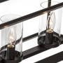 Emliviar 5-Light Kitchen Island Lighting, Modern Domestic Linear Pendant Light Fixture, Oil Rubbed Bronze Finish with Clear Glass Shade, 2074LP ORB