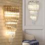 LITFAD Clear Crystal Wall Sconce 5 Lights Contemporary Wall Light Fixture Modern Wall Mount Light Fixture in Gold LED Wall Lamps Sconce Night Light for Living Room Hallway Bedside Hotel LITFAD Clear Crystal Wall Sconce 5 Lights Contemporary Wall Light Fixture Modern Wall Mount Light Fixture in Gold LED Wall Lamps Sconce Night Light for Living Room Hallway Bedside Hotel