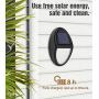 Solar Lights[4PCS], MoKo Waterproof Outdoor Solar Powered Lamp, Wireless Solar Auto Sensor Security Lights, Wall Mount Decorative Deck Light for Wall, Patio, Yard, Garden - BLACK