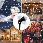 Christmas Snowflake Projector Lights Outdoor Garden Stake Light LED Snowflake Lights Waterproof Landscape Remote Snowflakes for Indoor Gardens Homes Wedding Lawn Patio Holiday Party Decor