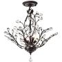 Maxax Modern Flush Mount Crystal Chandelier Lighting Ceiling Light Fixture Pendant Lamp for Dining Room,Bathroom, Bedroom,Living Room -4 Lights