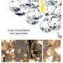 Crystal Chandelier, Modern Chandeliers Crystal Ball Light Fixture, 3 Lights G9 Base Ceiling Lighting, Flush Mount Ceiling Light Lamps 10 Inches Diameter for Hallway, Bedroom, Living Room, Kitchen