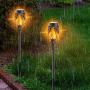 KAQ 4pk Solar Lights Outdoor Decorative, Upgraded Solar Torch Light with Flickering Flame, Waterproof Landscape Lighting for Patio Pathway Garden - Dusk to Dawn Auto On/Off