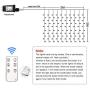 JMEXSUSS 300LED White Valentines Lights Curtain Lights with Remote,8 Modes Curtain String Lights Plug in Fairy Curtain Lights for Bedroom Wall Party Backdrop Valentines (White)
