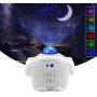 Star Light Projector for Bedroom，Sky Galaxy Projector Ocean Wave Projector Light with Moon Star & Voice Control As a Gift for Game Room Party Home Theatre Night Light Ambiance……