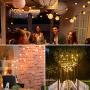 Garden Solar String Lights Outdoor, TASMOR 50 LED Globe Bulb String Lights with Remote 23FT Waterproof 8 Modes Fairy Lights Crystal Balls Decorative Lighting for Patio, Backyard, Home (Warm White)