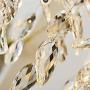FL-63682, Chandelier, Luxury K9 Crystal Pendant Lamp, 9 Lights Gold Metal Pendant Light for Living Room Bedroom Study Room Dining Room Restaurant