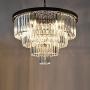 Meelighting 9 Lights Crystal Modern Contemporary Chandeliers Pendant Ceiling Light 4-Tier Chandelier Lighting for Dining Room Living Room Bedroom Girls Room Dia 23.6''