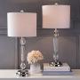 JONATHAN Y JYL2047A-SET2 Victoria 27'' Crystal LED Lamp Modern,Contemporary,Traditional,Glam for Bedroom, Living Room, Office, College Dorm, Coffee Table, Bookcase, Clear, 2 Piece