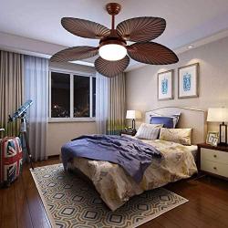 52'' Palm Island Bali Ceiling Fan, Outdoor Ceiling Fan Remote Control with 5 Oil Brushed Bronze Palm Leaf, Farmhouse Ceiling Fan for Living Room/Dining Room/Hall (42 Inch Tropical Outdoor Ceiling Fan)