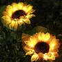 Sunflower Solar Lights Outdoor, 2pcs LED Lawn for Outdoor Garden Outdoor Garden Powerful Sunflower Solar Lamps Night Light, for Terrace, Courtyard Decoration.
