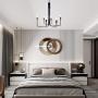LUMAIXUN Black Chandeliers Lighting Fixture 6 Light Sputnik for Dining Room Chandelier Hanging Contemporary Ceiling Light Fixture