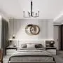 LUMAIXUN Black Chandeliers Lighting Fixture 6 Light Sputnik for Dining Room Chandelier Hanging Contemporary Ceiling Light Fixture