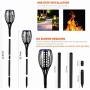 Topmante Upgraded Solar Torch Lights, Super Bright LED Waterproof Flickering Dancing Flames Torches Light Outdoor Solar Landscape Decoration Lighting Dusk to Dawn Auto On/Off Path Lamp (4 Pack-Circle)