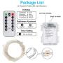 Homemory 4 Pack 20 Ft 60 LED Fairy Lights Battery Operated Christmas Lights with Remote Waterproof 8 Modes Firefly Twinkle String Lights for Party Bedroom Wedding Decorations