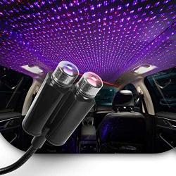 Auto Roof USB Star Night Light, Portable Romantic Atmosphere Light, Adjustable Car Interior Decoration Light Atmosphere Lamp for Car, Ceiling, Party, Bedroom, ect. (Plug and Play)