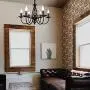 Jaycomey French Country Chandelier,Vintage Candle Chandelier,6 Lights Farmhouse Pendant Light Fixture for Kitchen Island,Dining Room,Living Room