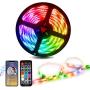 Tohsssik LED Strip Lights 16.4ft Waterproof LED Light Strips, LED Strip Light 5050 RGBIC Rainbow Color Changing LED Strip Lights, Sync to Music, LED Lights for Bedroom, TV, Party, RV, Bar, House