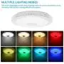 SOOTOP LED Music Ceiling Light, Imitating Crystal Border with Bluetooth Speaker Ceiling Crystal Lamp for Living Room Bedroom, Dimmable White Warm Light RGB Color Changing SOOTOP LED Music Ceiling Light, Imitating Crystal Border with Bluetooth Speaker Ceiling Crystal Lamp for Living Room Bedroom, Dimmable White Warm Light RGB Color Changing